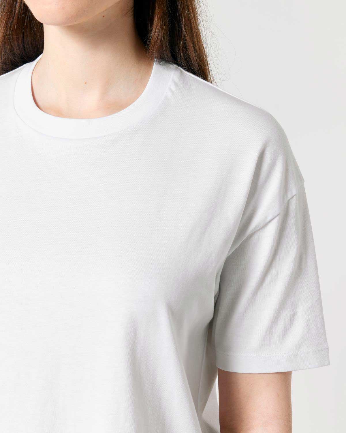 Damen Boxy T-Shirt aus Bio-Baumwolle - Weiß