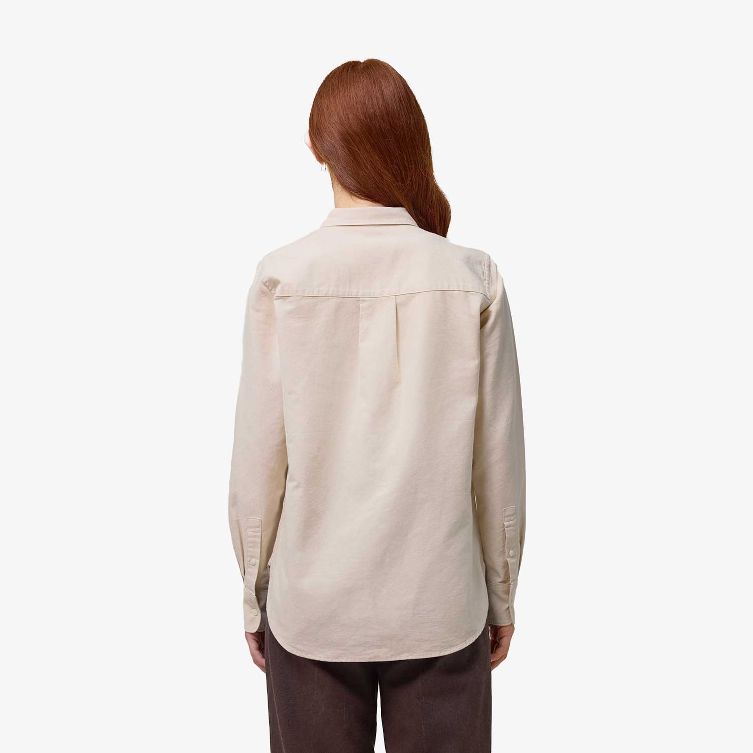 Damen-Oxford-Hemd aus Bio-Baumwolle - Beige Oxford