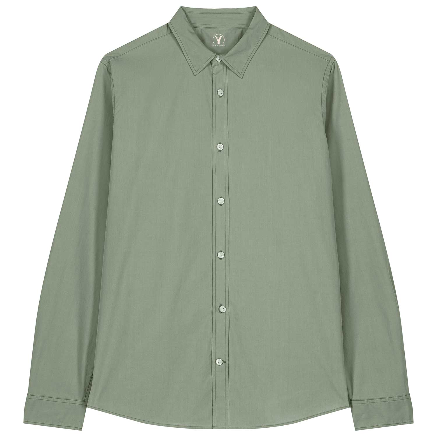 Poplinhemd für Damen aus Bio-Baumwolle - Soft Khaki
