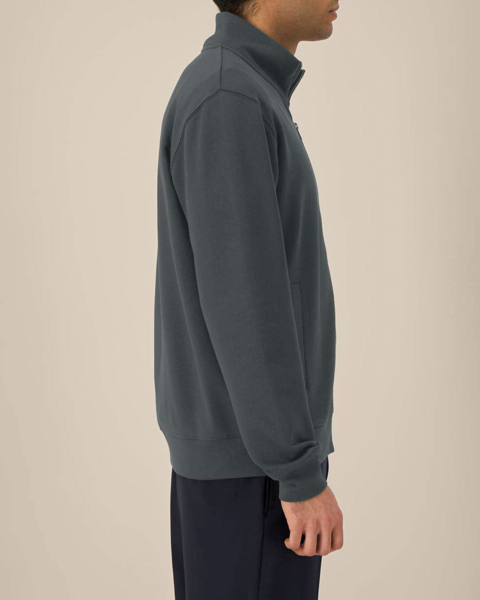 High Neck Zip Sweatshirt Unisex