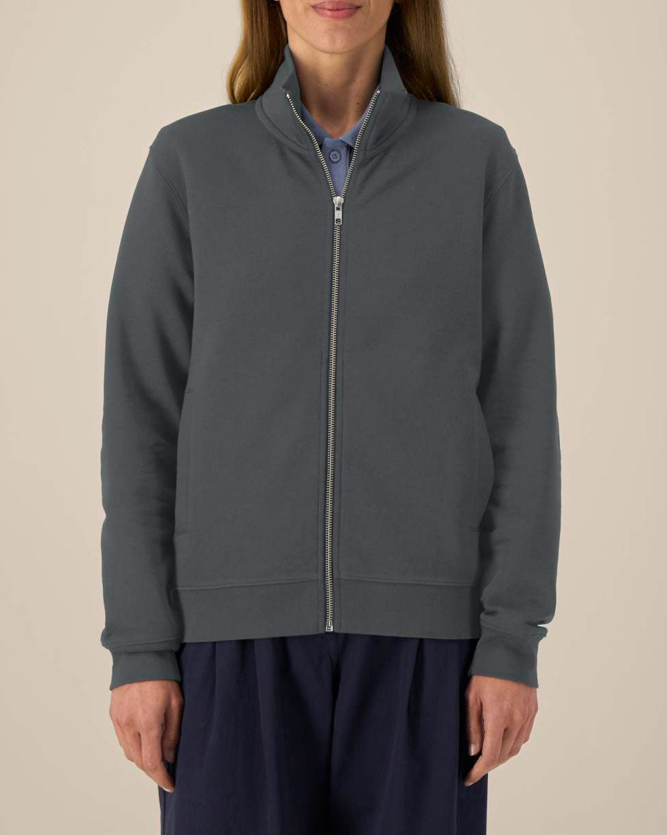 High Neck Zip Sweatshirt Unisex