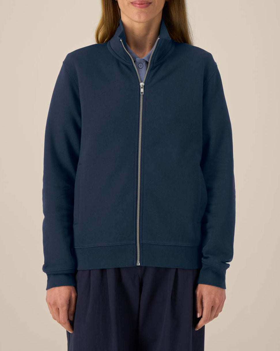 High Neck Zip Sweatshirt Unisex