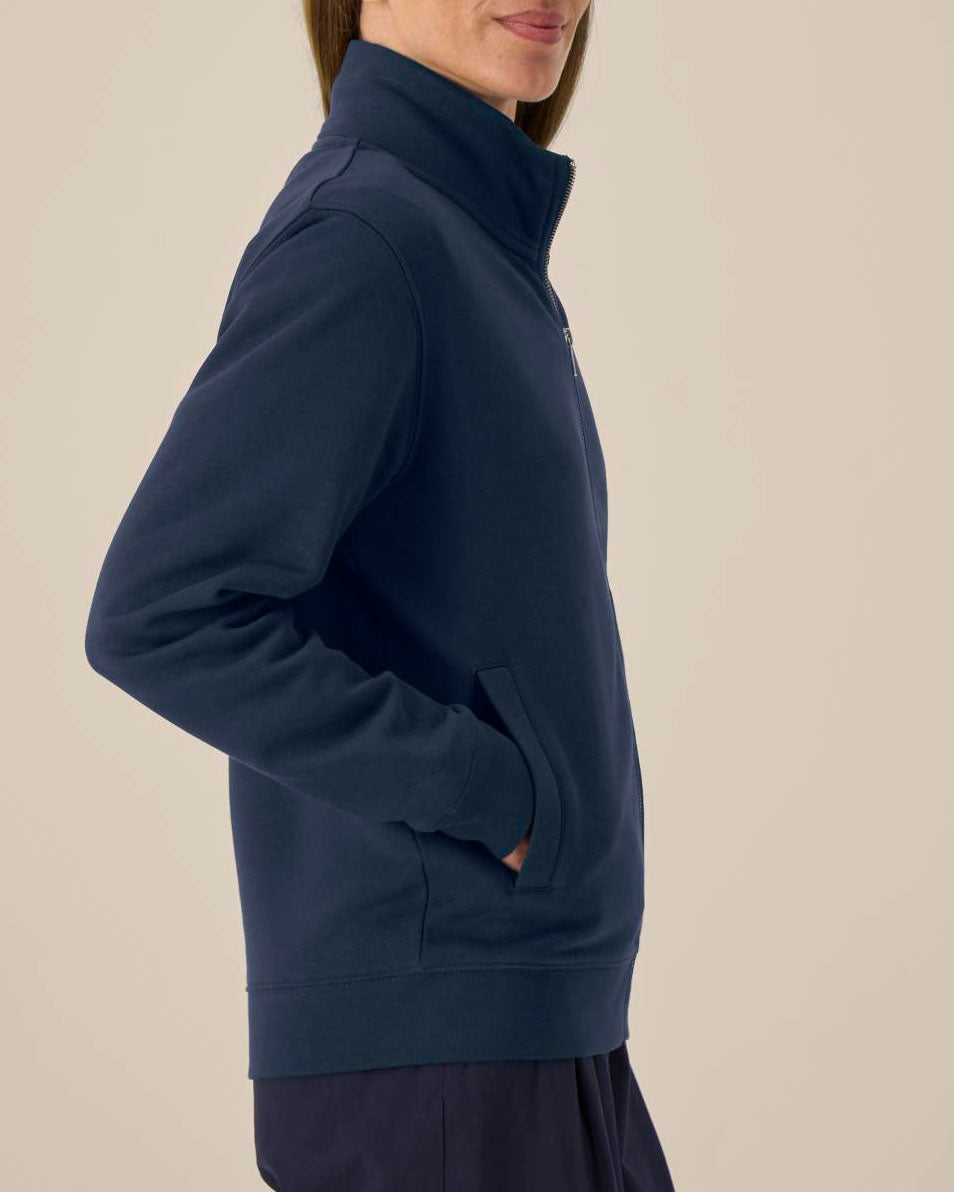 High Neck Zip Sweatshirt Unisex