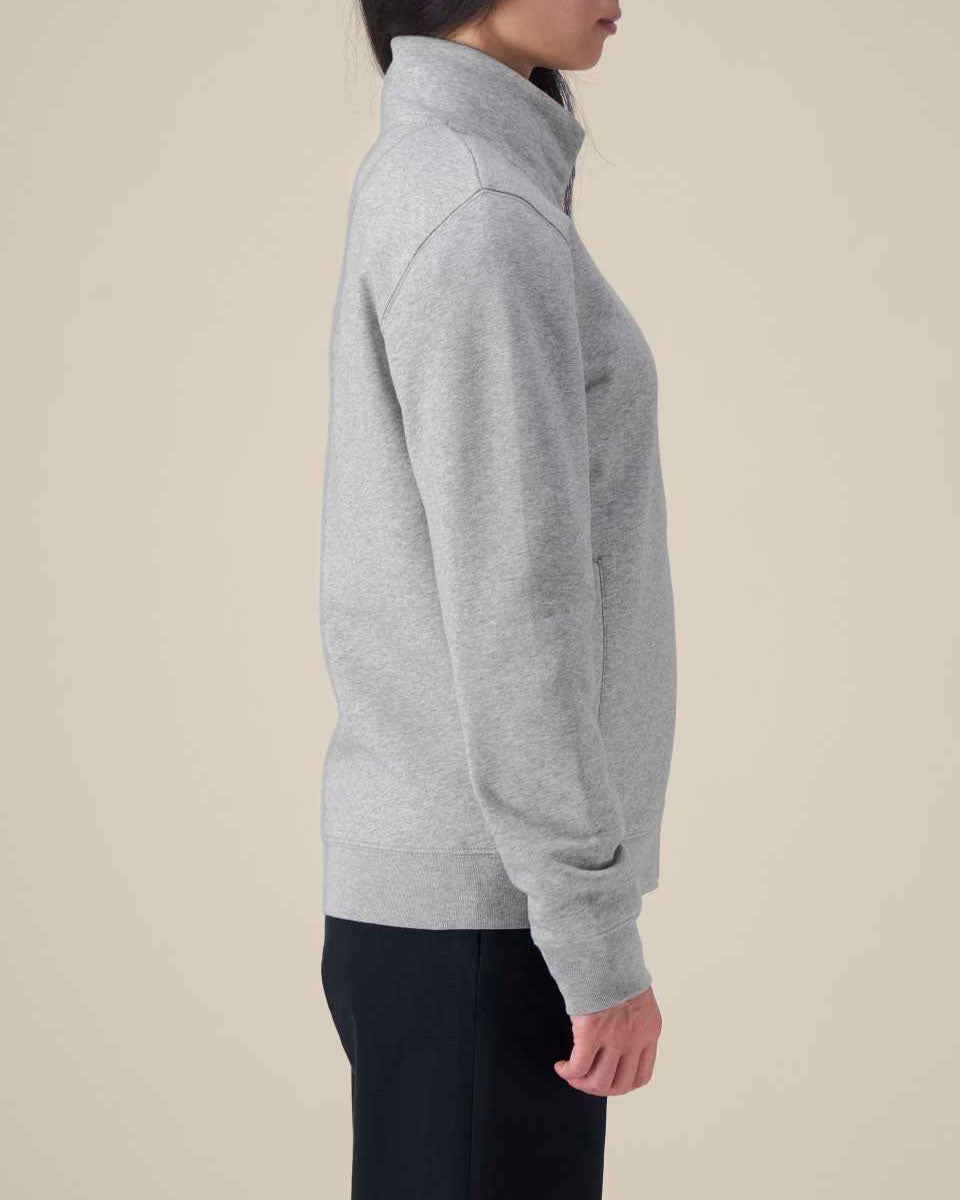 High Neck Zip Sweatshirt Unisex