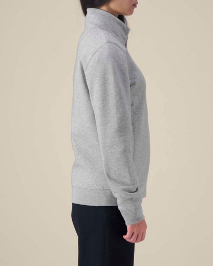 High Neck Zip Sweatshirt Unisex