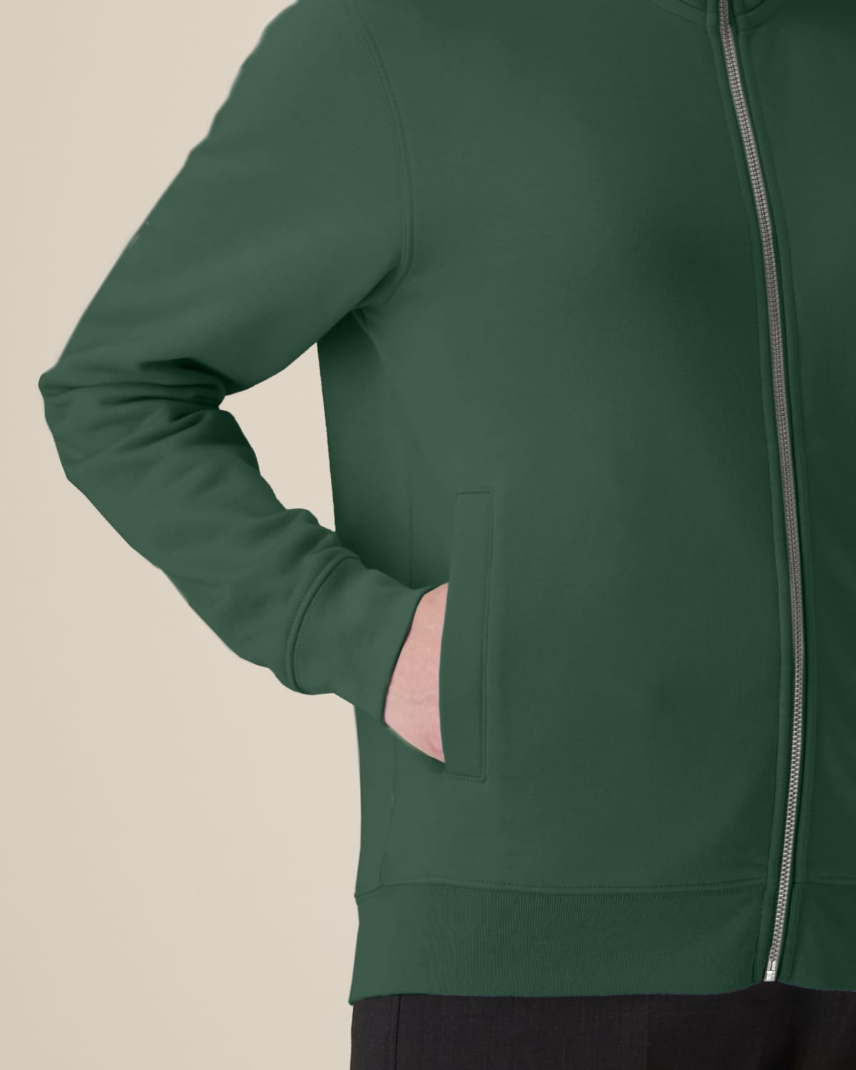 High Neck Zip Sweatshirt Unisex