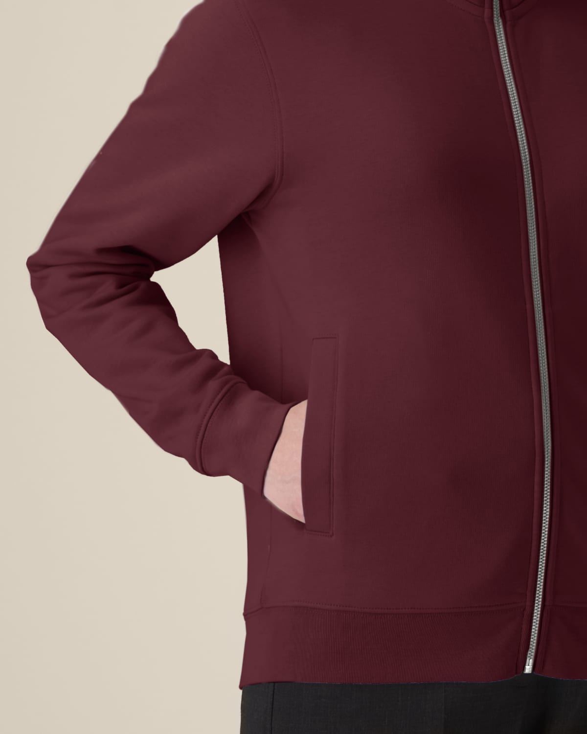 High Neck Zip Sweatshirt Unisex