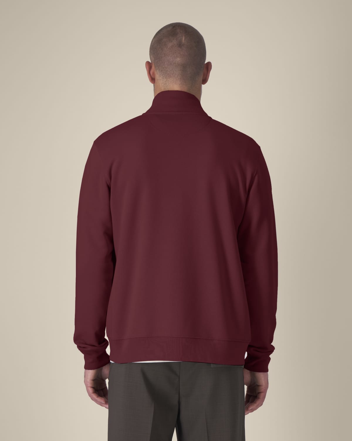 High Neck Zip Sweatshirt Unisex