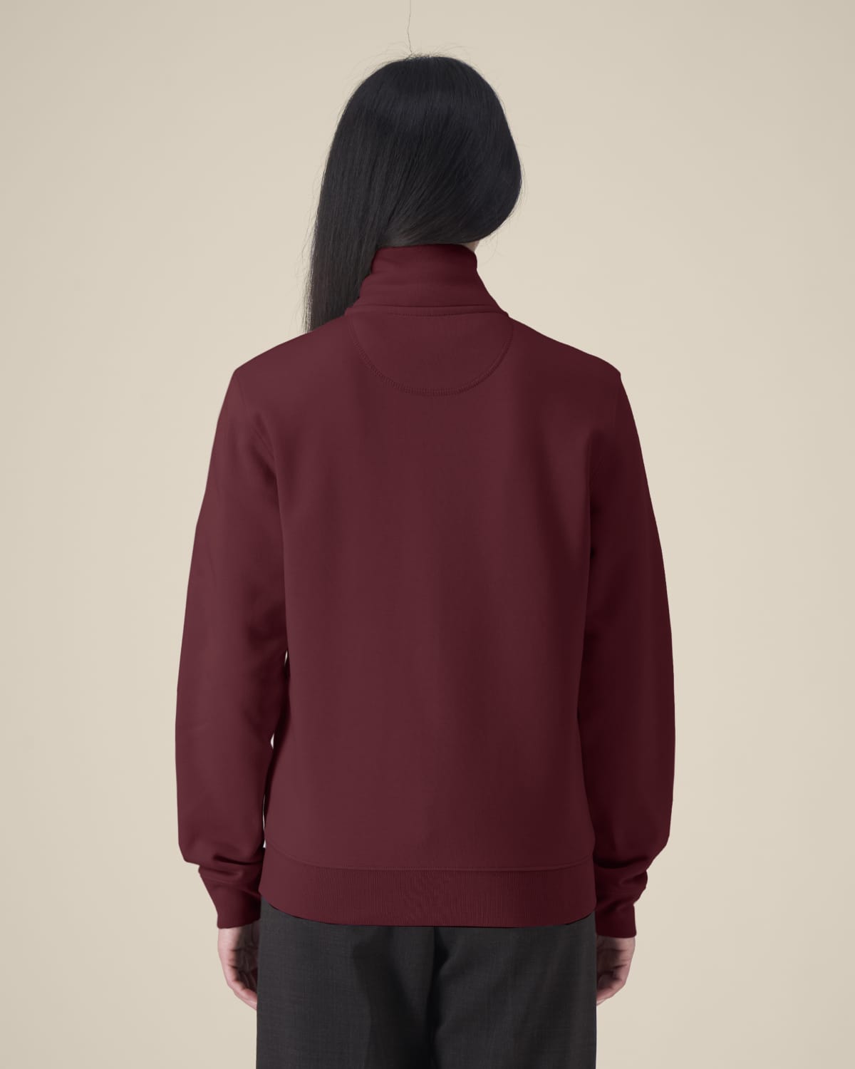 High Neck Zip Sweatshirt Unisex