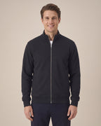 High Neck Zip Sweatshirt Unisex - Schwarz