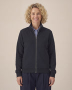 High Neck Zip Sweatshirt Unisex - Schwarz