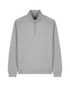 Quater Zip Sweatshirt Unisex - Heather Grey
