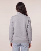 Quater Zip Sweatshirt Unisex - Heather Grey