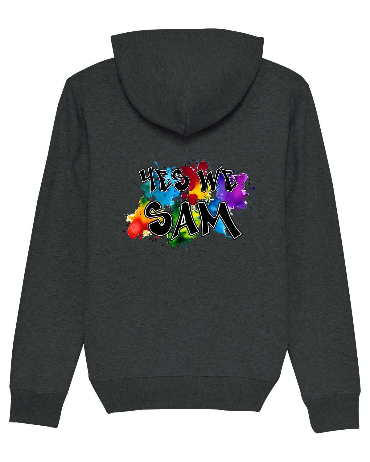 Erwachsenen Unisex Hoodie Dunkelgrau meliert