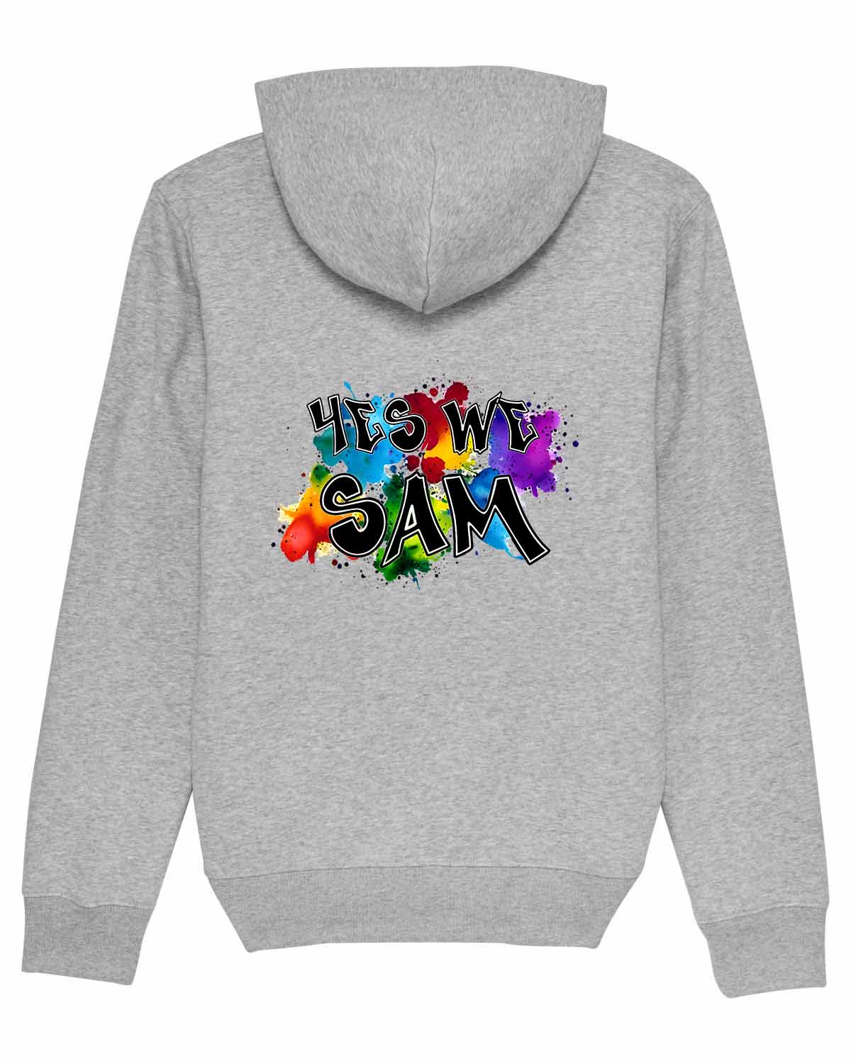Erwachsenen Unisex Hoodie Hellgrau meliert