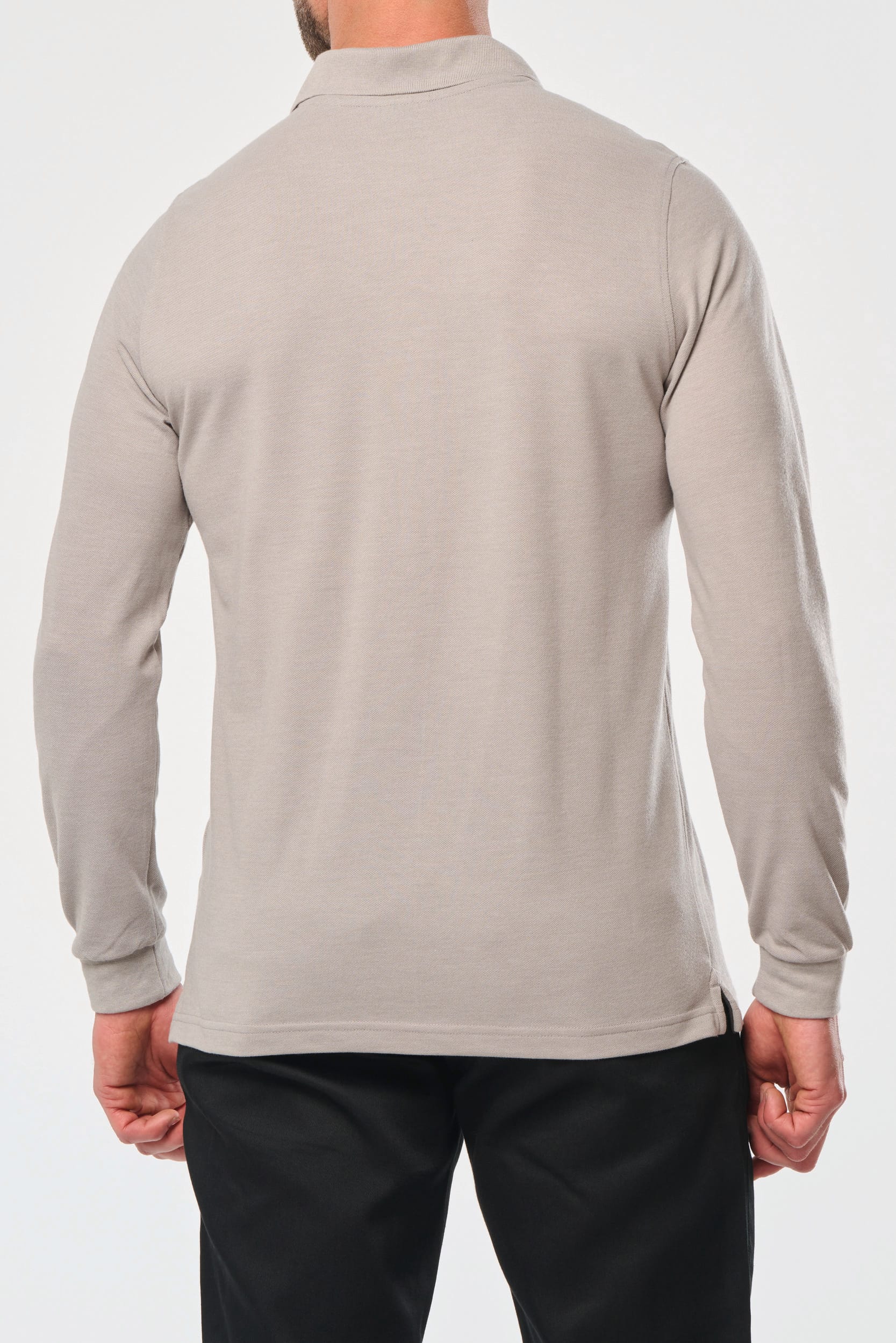 Herren Arbeits-Poloshirt Langarm - Oxford Grey