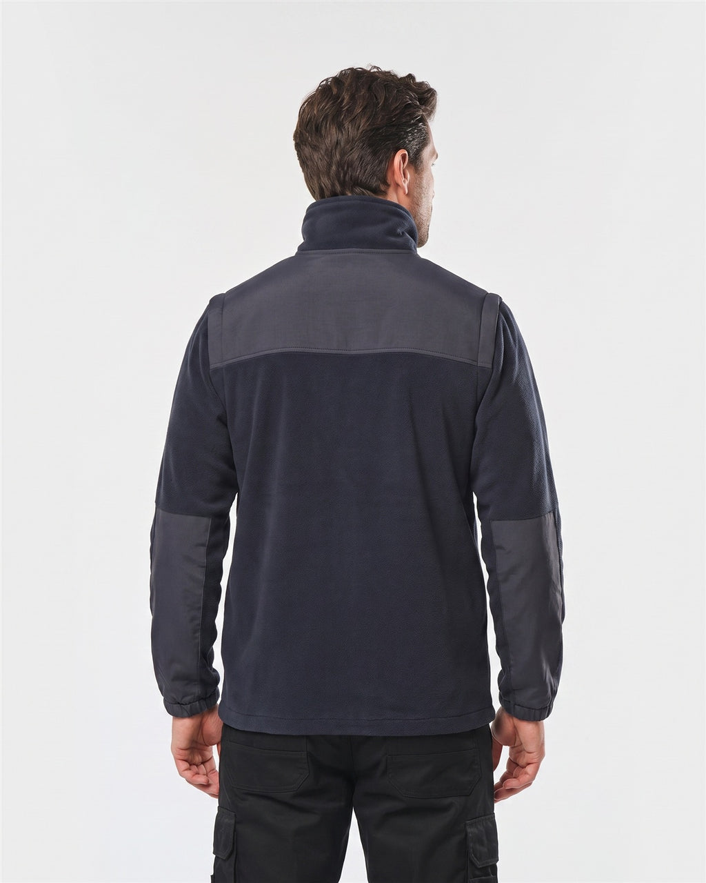 Herren Arbeits-Fleecejacke 2-in-1 - Navy