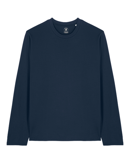 YTWOO-Basic-Unisex-Langarmshirt-100-Bio-Baumwolle-Eco-Fair-produziert-Nachhaltig-NAVY-PACK-FRONT