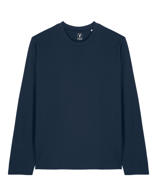 YTWOO-Basic-Unisex-Langarmshirt-100-Bio-Baumwolle-Eco-Fair-produziert-Nachhaltig-NAVY-PACK-FRONT