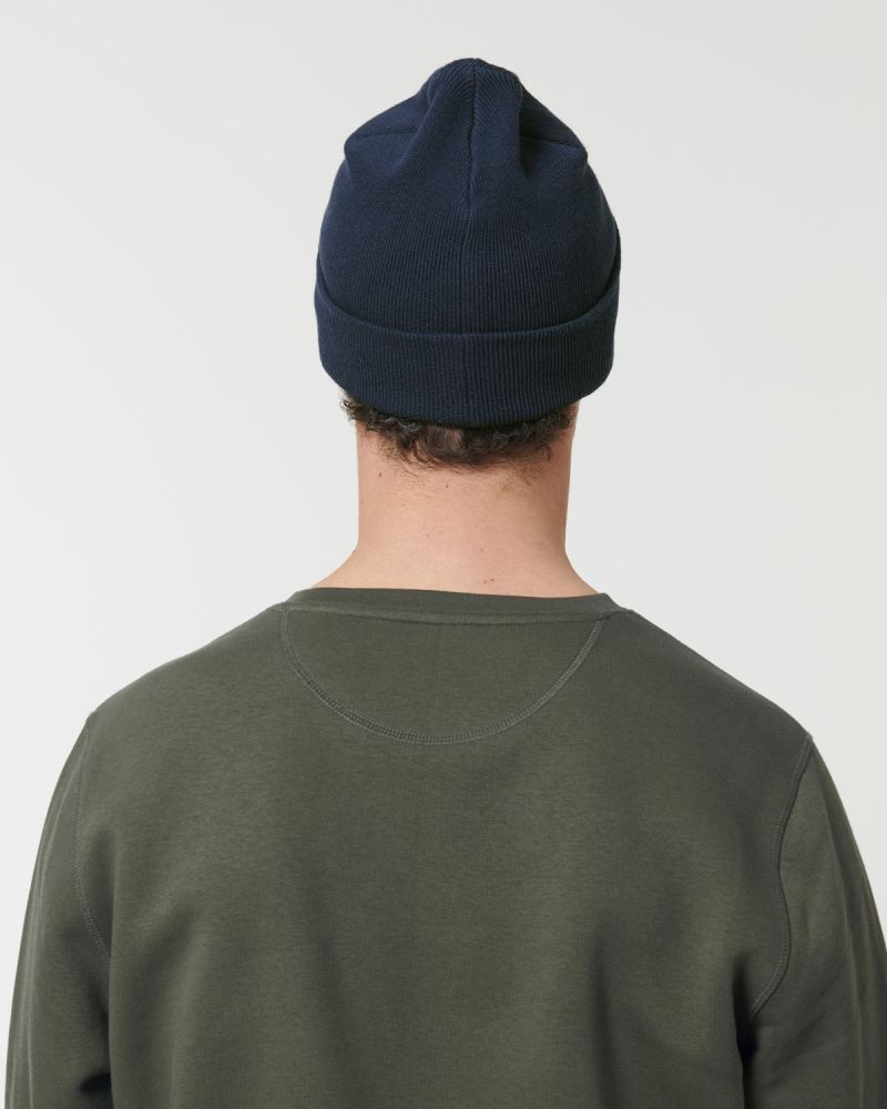 RIB Beanie aus Bio-Baumwolle und recyceltem PET - Navy