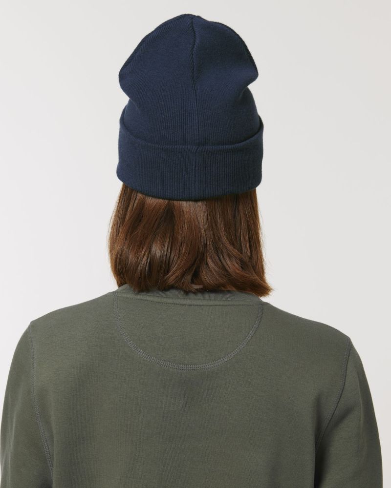 RIB Beanie aus Bio-Baumwolle und recyceltem PET - Navy