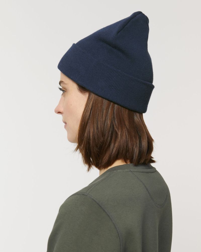 RIB Beanie aus Bio-Baumwolle und recyceltem PET - Navy