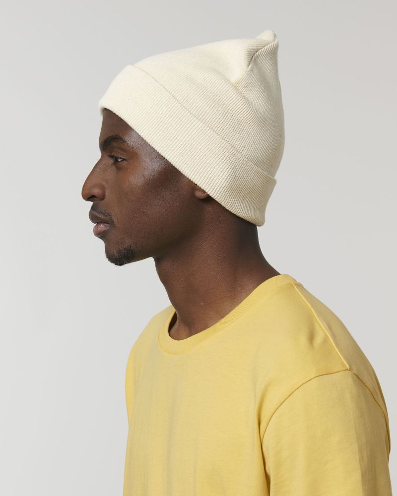 RIB Beanie aus Bio-Baumwolle und recyceltem PET - Natural Raw