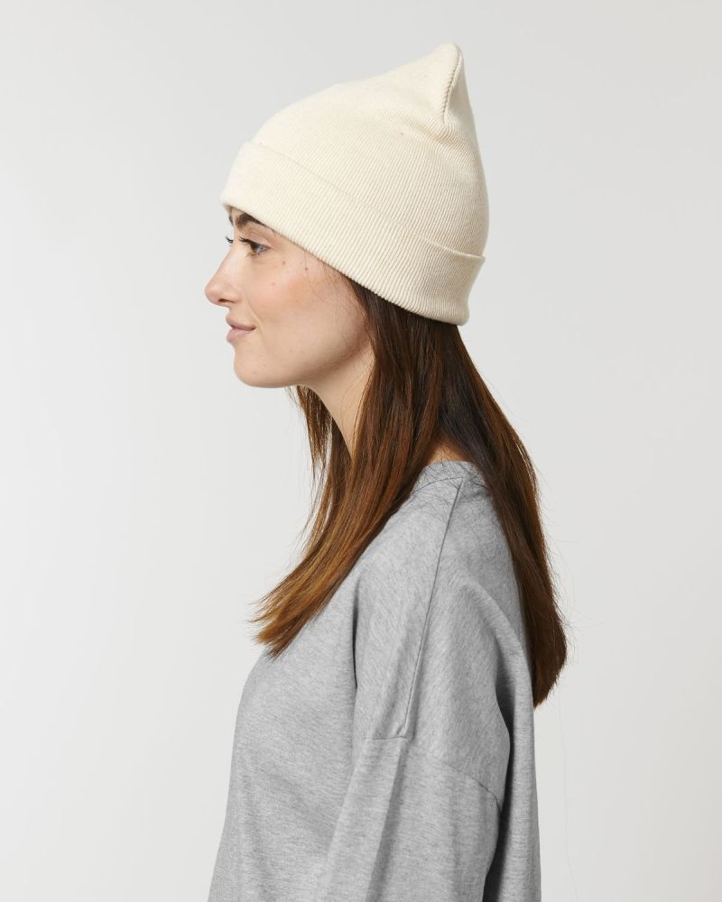RIB Beanie aus Bio-Baumwolle und recyceltem PET - Natural Raw
