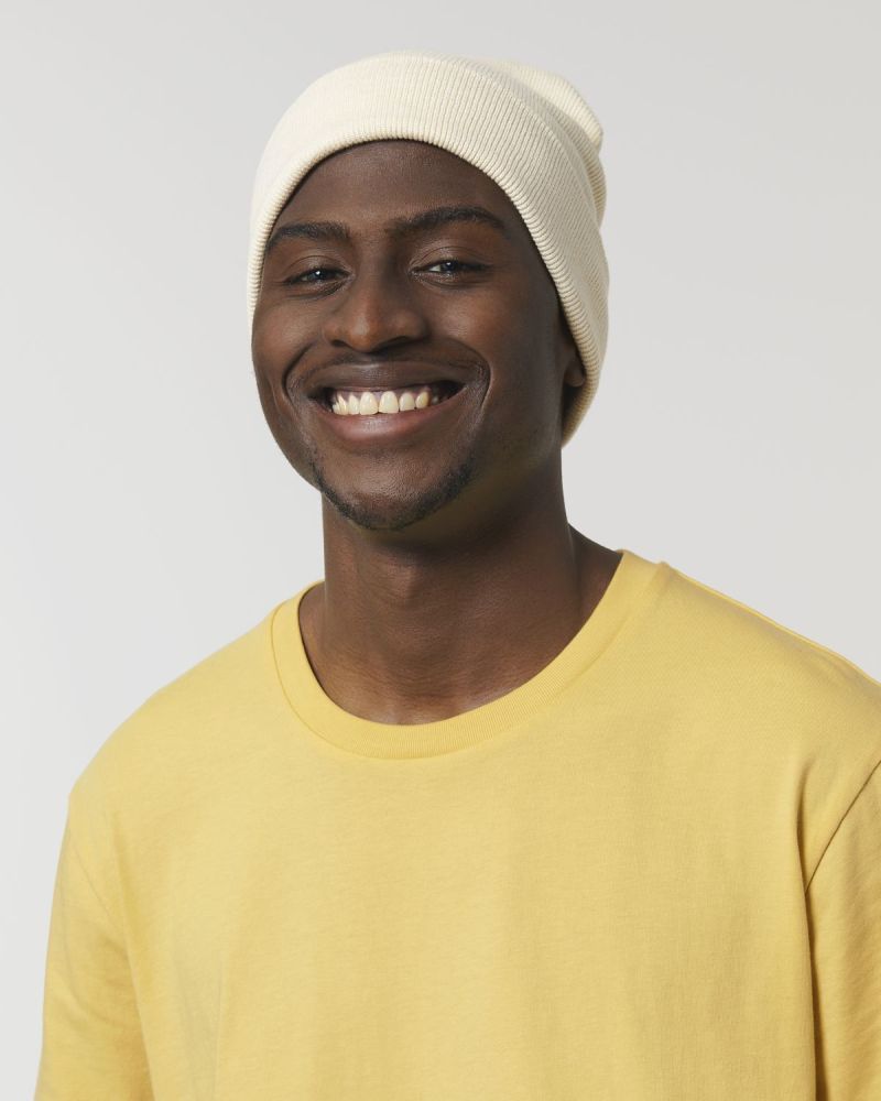 RIB Beanie aus Bio-Baumwolle und recyceltem PET - Natural Raw