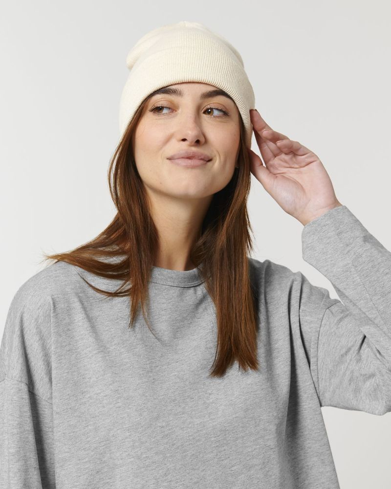 RIB Beanie aus Bio-Baumwolle und recyceltem PET - Natural Raw