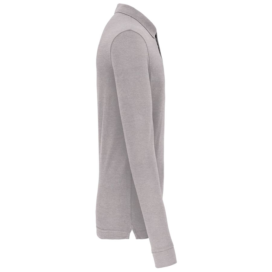 Herren Arbeits-Poloshirt Langarm Tischlerei Becker - Oxford Grey