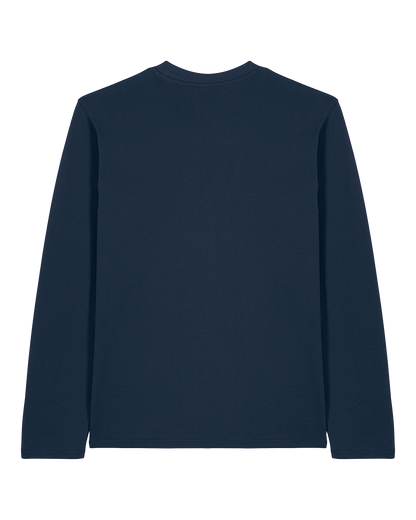 YTWOO-Basic-Unisex-Langarmshirt-100-Bio-Baumwolle-Eco-Fair-produziert-Nachhaltig-NAVY-PACK-BACK