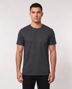 Mediumweight T-Shirt Engelwurz Stammeszeit - model-vorne - Dark Heather Grey