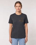 Mediumweight T-Shirt Engelwurz Stammeszeit - model-vorne - Dark Heather Grey