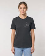 Mediumweight T-Shirt Logo Stammeszeit - model-vorne - Dark Heather Grey