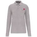 Herren Arbeits-Poloshirt Langarm Tischlerei Becker - Oxford Grey
