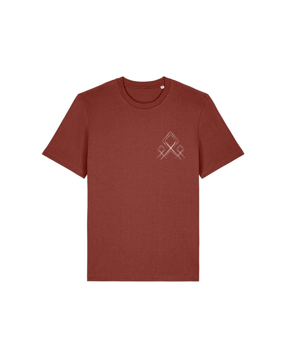 Mediumweight T-Shirt Logo Stammeszeit - vorne - Earthy Red