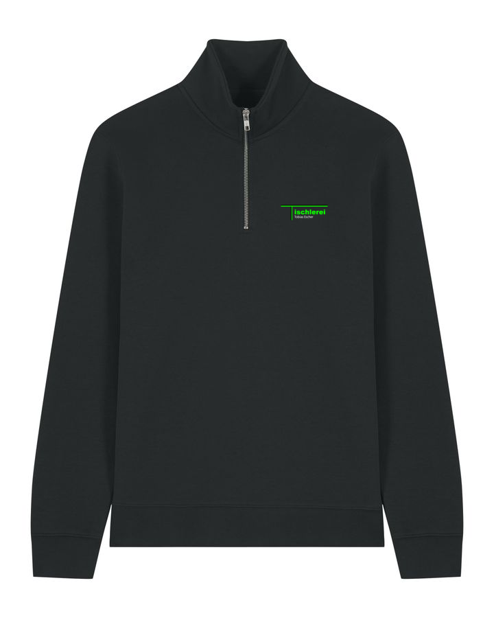 Quater Zip Sweatshirt Tischlerei Escher - Schwarz