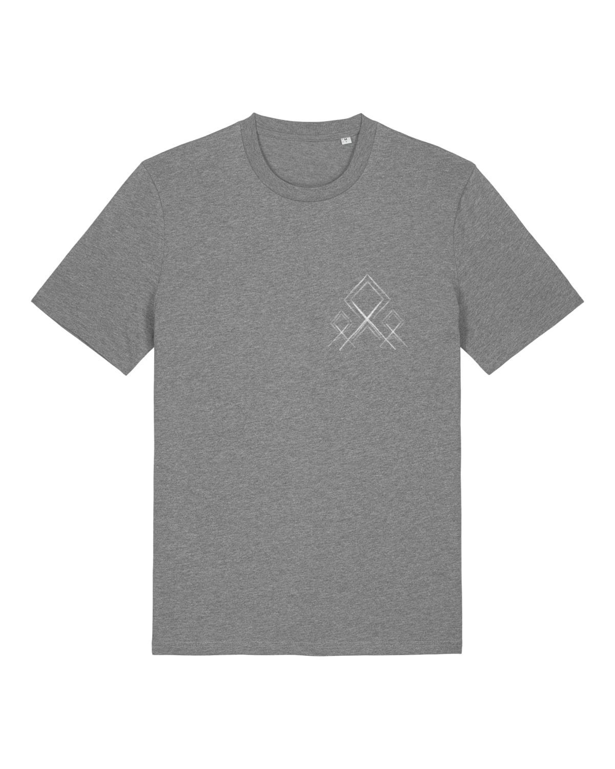 Mediumweight T-Shirt Logo Stammeszeit - vorne - Mid Heather Grey