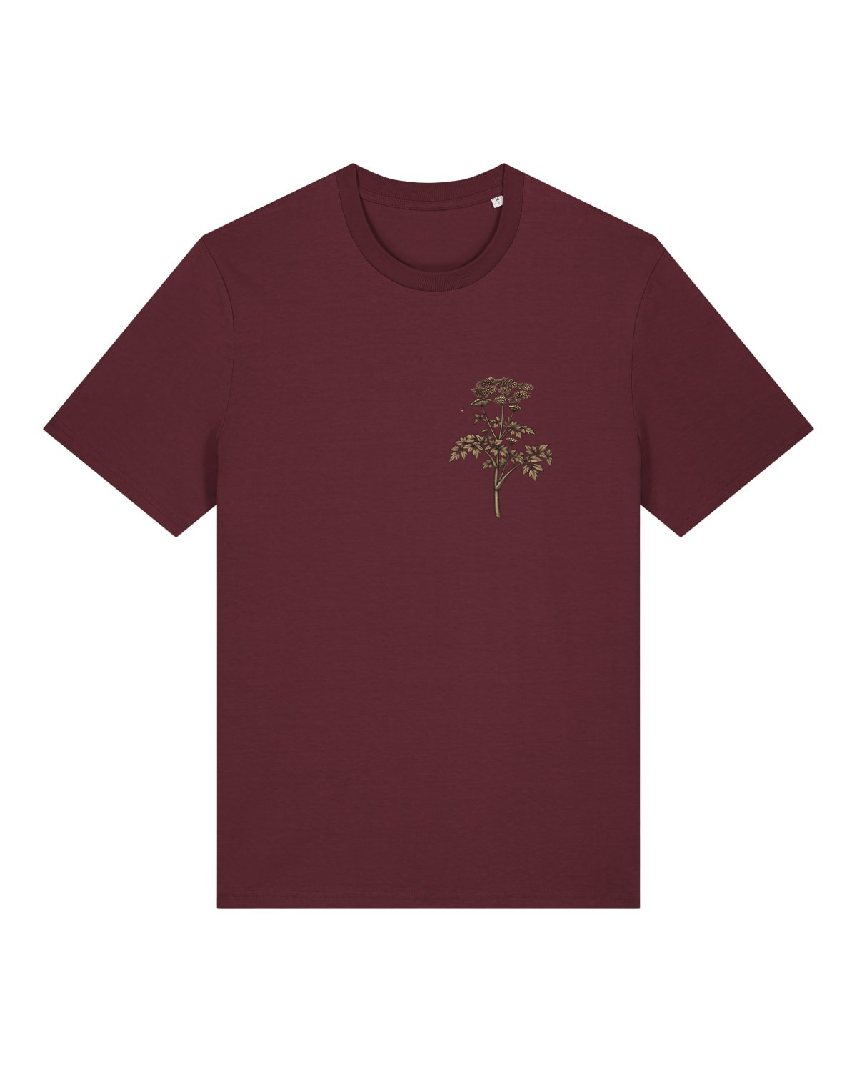 Mediumweight T-Shirt Engelwurz Stammeszeit - vorne - Burgundy