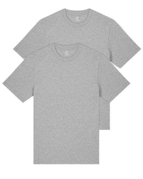 Doppelpack Unisex-T-Shirts aus schwerem Stoff